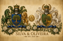 
Load image into Gallery viewer, Anniversary Dual sample page 1 — Silva &amp; Oliveira united arms — silva oliveira arms — Herald Lab